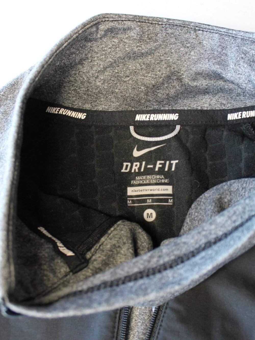 Nike Dri-FIT Heather Gray Full Zip Hooded Training Jacket Size M - Picture 3 of 11